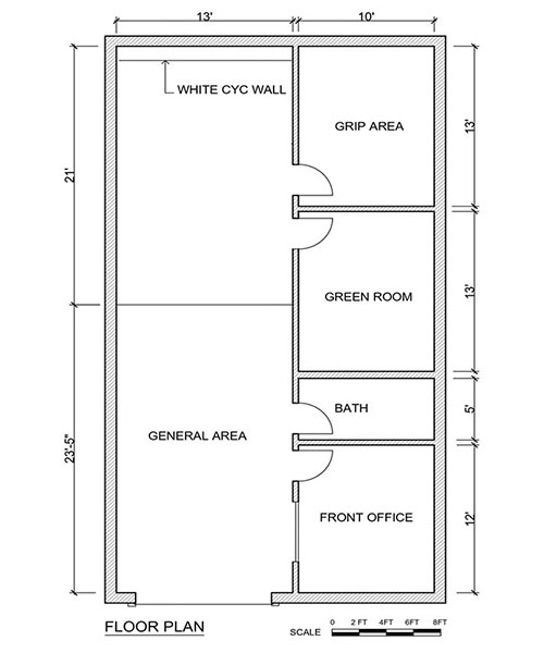 Our Studio Floor Plan San Diego
